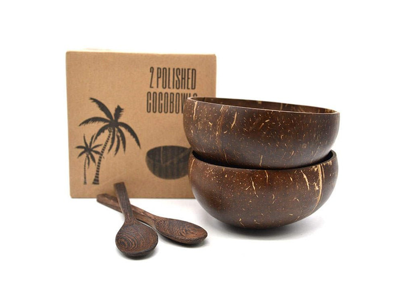 Fábrica de Tigelas de Coco Tigela de Sorvete Artesanal Sobremesa Laqueada Reutilizável