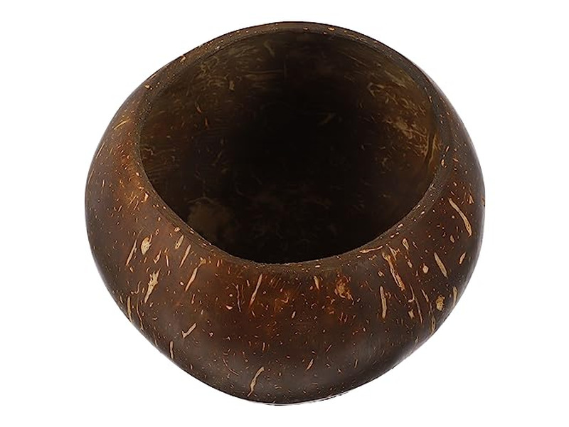 Tigelas de Coco 100% Tigela de Casca de Coco Tigela Bruta Jumbo 12Cm Lanche Metade da Casca