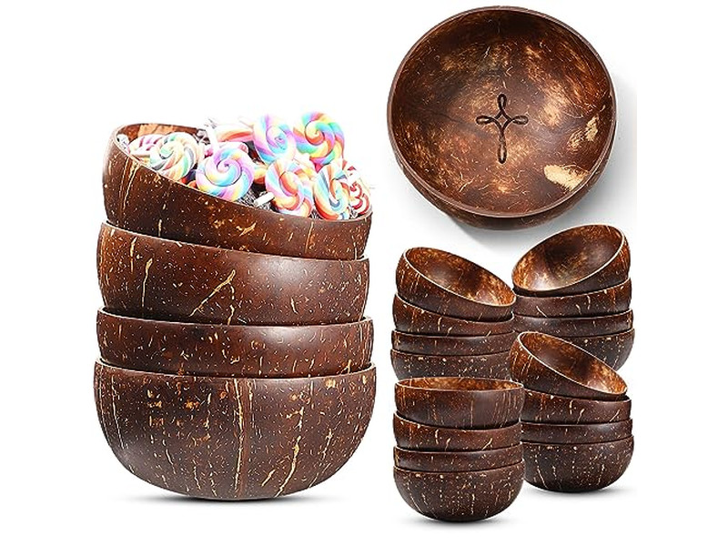 Tigelas de Madeira Trançadas com Mistura de Cera de Velas Tigela Rústica em Lote Casca Pequena de Acácia