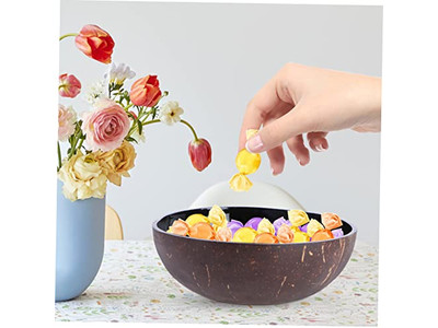 Tigela de Coco Deco Tailândia Ecológica Casca de Acácia de Madeira Biodegradável