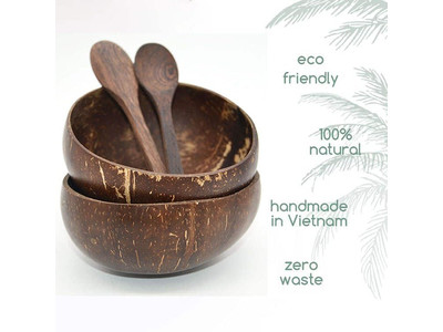 Fábrica de Tigelas de Coco Tigela de Sorvete Artesanal Sobremesa Laqueada Reutilizável