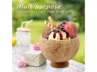Produto de Casca de Coco Pratos para Snacks Colher Vietnã Tigela Tamanho Grande Logo Próprio