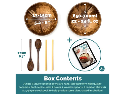 Tigela de Coco Tigelas de Coco Copos de Coco Casca Vela Armazenamento de Cozinha