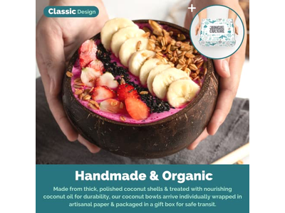 Tigela de Coco Tigelas de Coco Copos de Coco Casca Vela Armazenamento de Cozinha