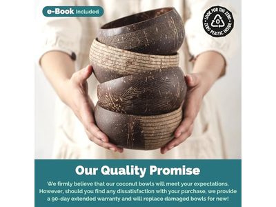 Tigela de Coco Tigelas de Coco Copos de Coco Casca Vela Armazenamento de Cozinha