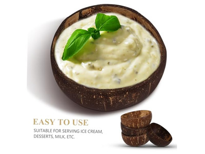 Tigela de Jantar de Casca de Coco Tigelas Vazias Artesanais Feitas à Mão