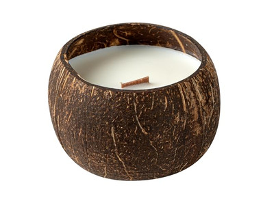 Coconuts Orgânicos Frescos Vendendo Cascas de Coco Tigela de Coco Feita à Mão Cera